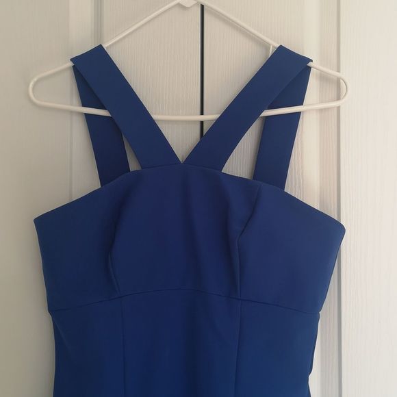 💙💙Femme Ladies Cocktail Straps Mini Dress 👗 Royal Blue Size 6 💙💙 - Picture 1 of 16